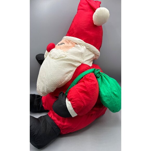 Vtg International Silver Co Nylon Parachute Santa Plush Decor Christmas - Picture 7 of 10
